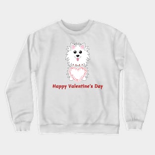 Happy Valentines Day with Dog Crewneck Sweatshirt